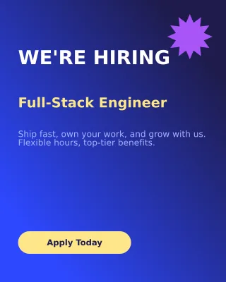 Now Hiring Dev Now Hiring Dev — editable blue business template, instagram portrait