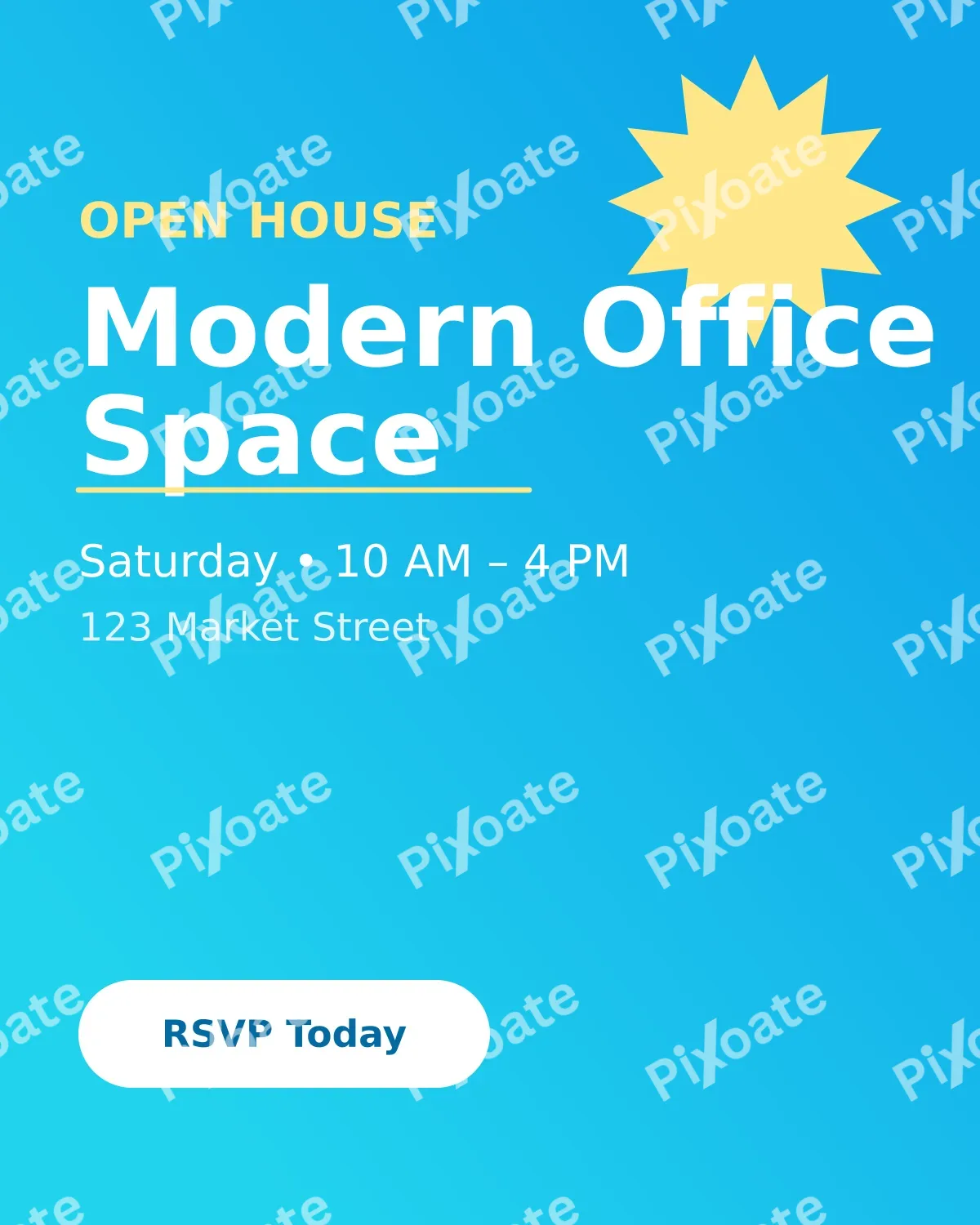 Open House Open House — editable blue business template, instagram portrait