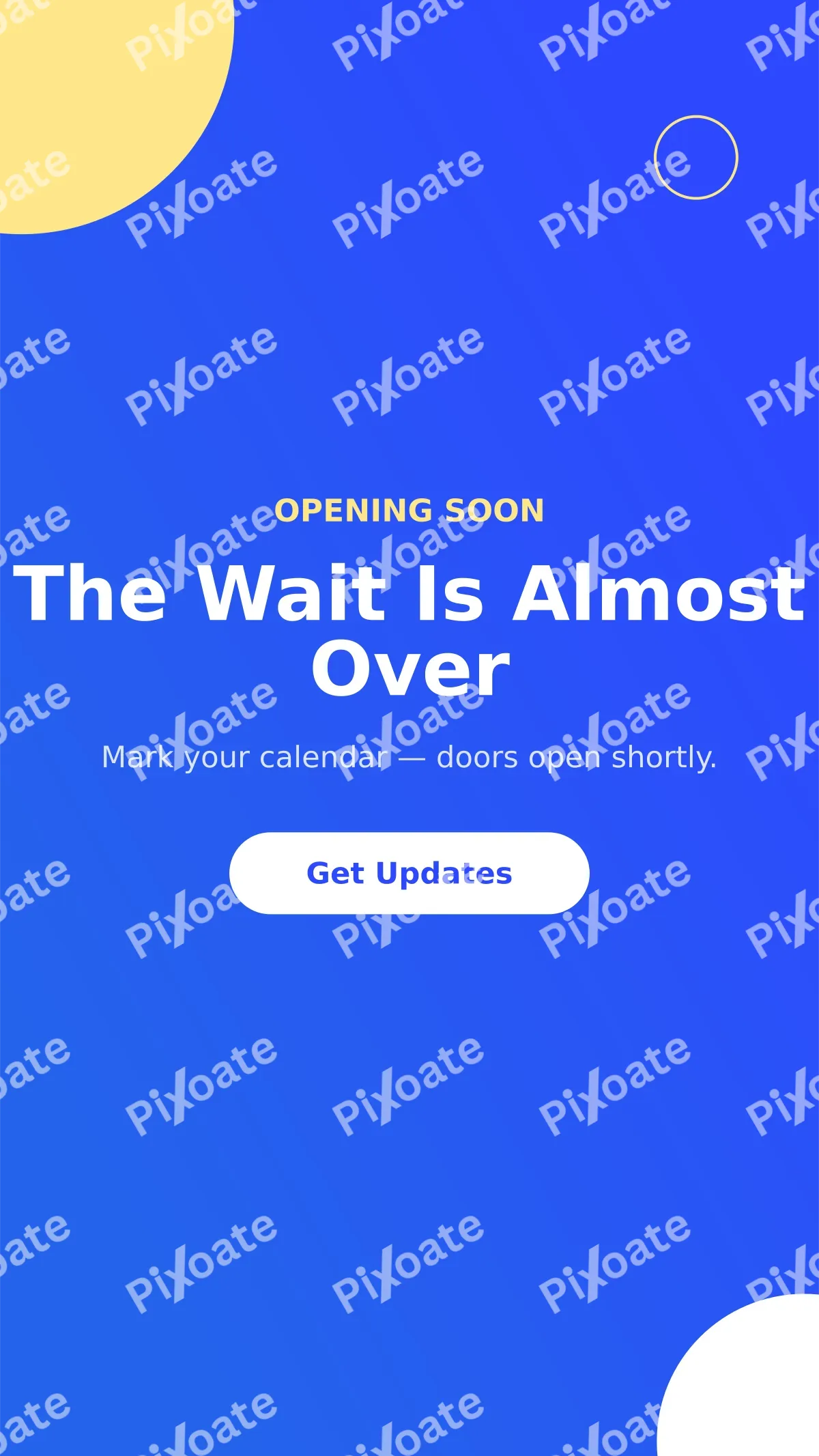 Opening Soon — editable blue business template, story / reel