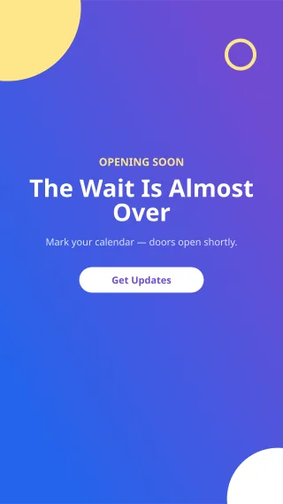 Opening Soon — editable purple business template, story / reel
