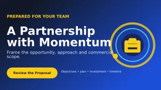 Orbit Business Proposal Presentation — editable blue business template, youtube thumbnail