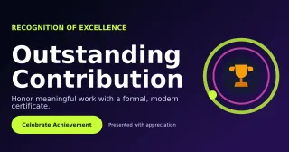 Orbit Corporate Certificate Announcement — editable black business template, link preview