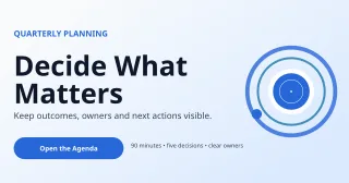 Orbit Meeting Agenda Announcement — editable white business template, link preview