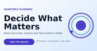 Orbit Meeting Agenda Announcement — editable white business template, link preview