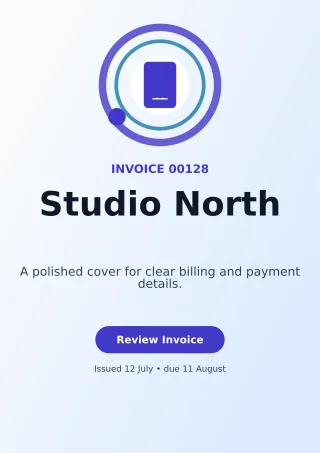 Orbit Modern Invoice Document — editable white business template, a4 print