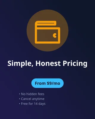 Pricing Plans — editable blue business template, instagram portrait