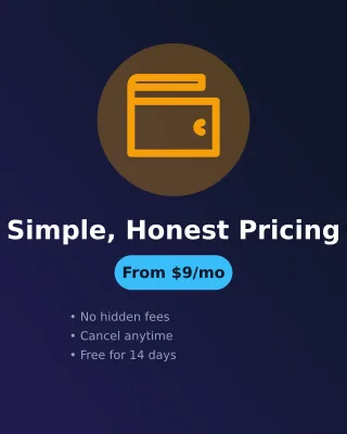 Pricing Plans — editable blue business template, instagram portrait