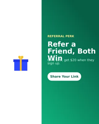 Refer a Friend Refer a Friend — editable green business template, instagram portrait