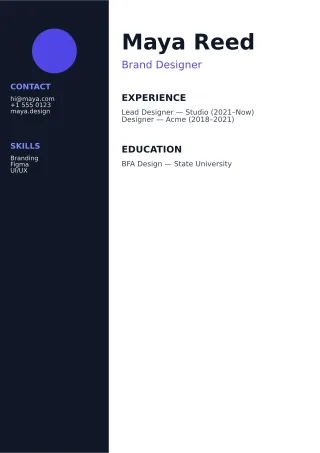 Resume Resume — editable white business template, a4 print