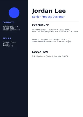 Resume Resume — editable white business template, a4 print