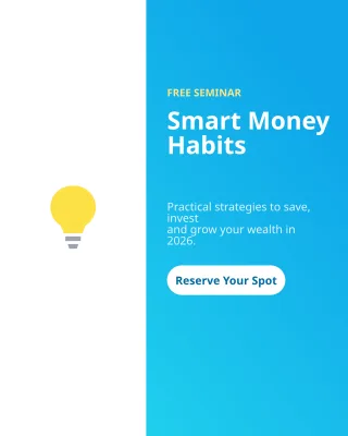 Seminar — editable blue business template, instagram portrait