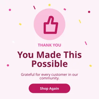 Thank You Customers — editable white business template, instagram post