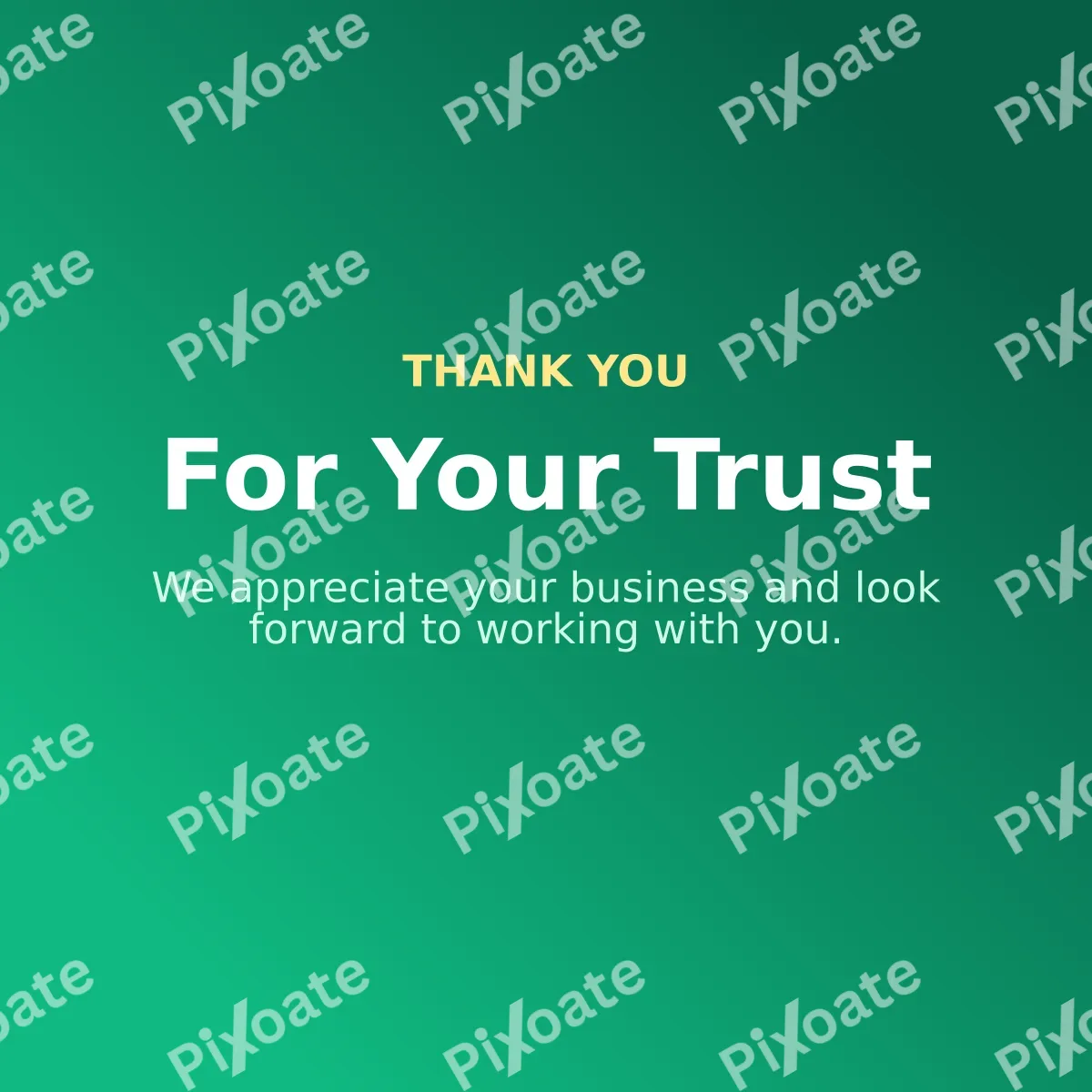 Thank You Thank You — editable green business template, instagram post