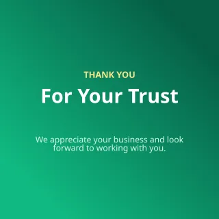 Thank You — editable green business template, instagram post