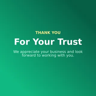 Thank You — editable green business template, instagram post