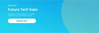 Trade Show — editable blue business template, banner / header