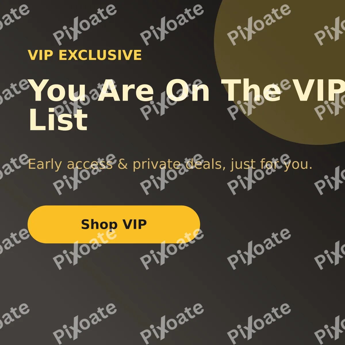 VIP Offer VIP Offer — editable black business template, instagram post