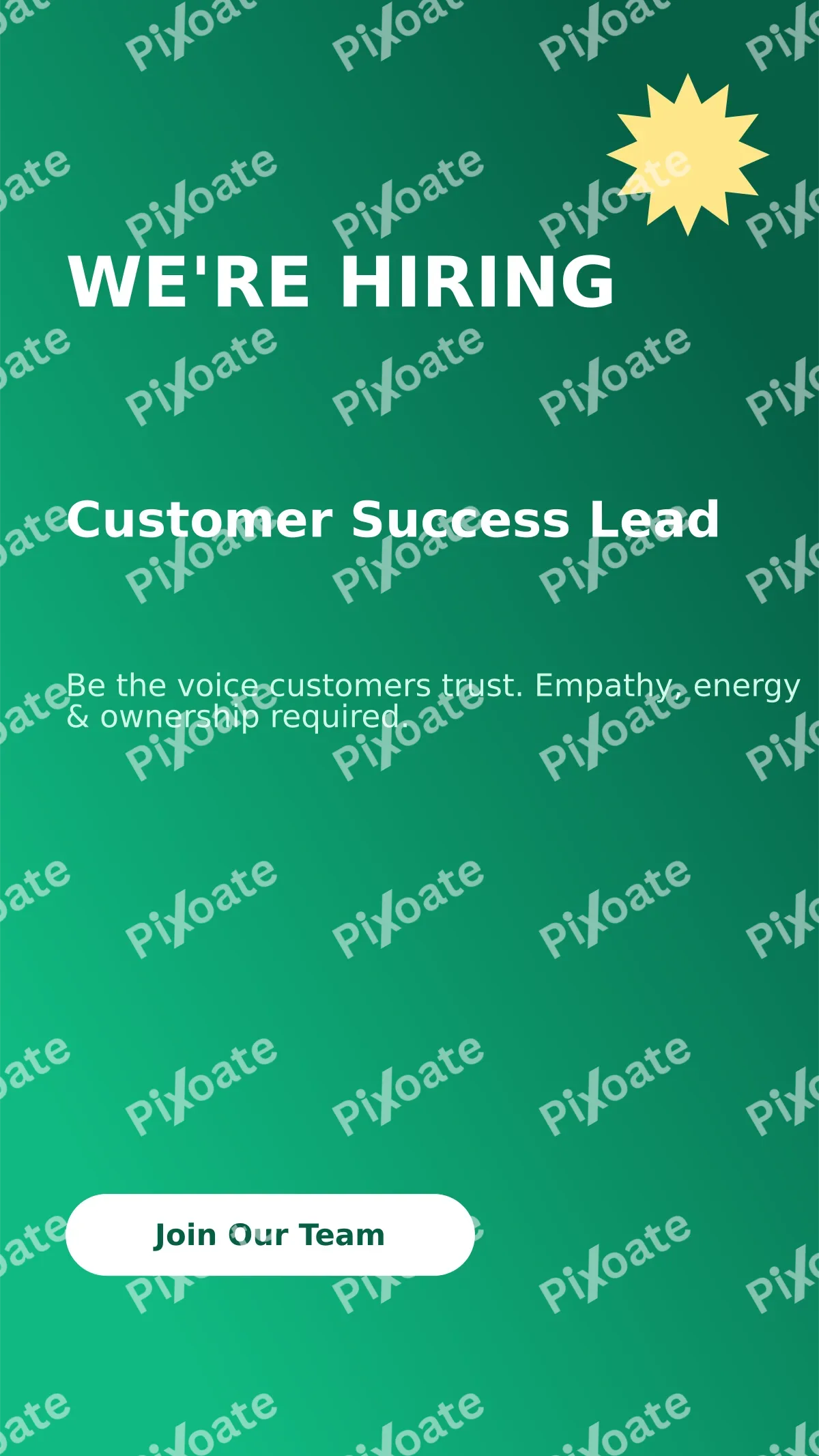 We Are Hiring — editable green business template, story / reel