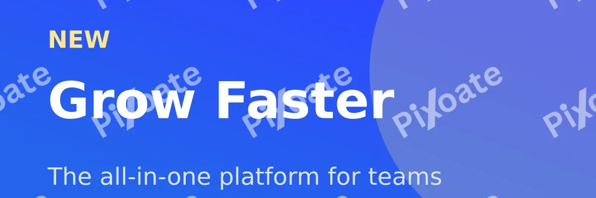 Web Banner — editable blue business template, banner / header