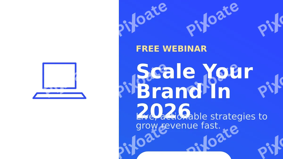 Webinar Webinar — editable blue business template, youtube thumbnail