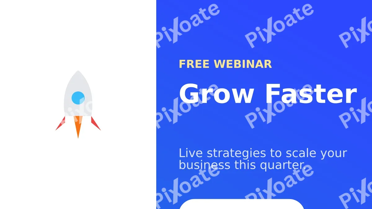 Webinar Invite Webinar Invite — editable blue business template, youtube thumbnail