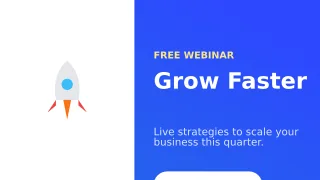 Webinar Invite — editable blue business template, youtube thumbnail