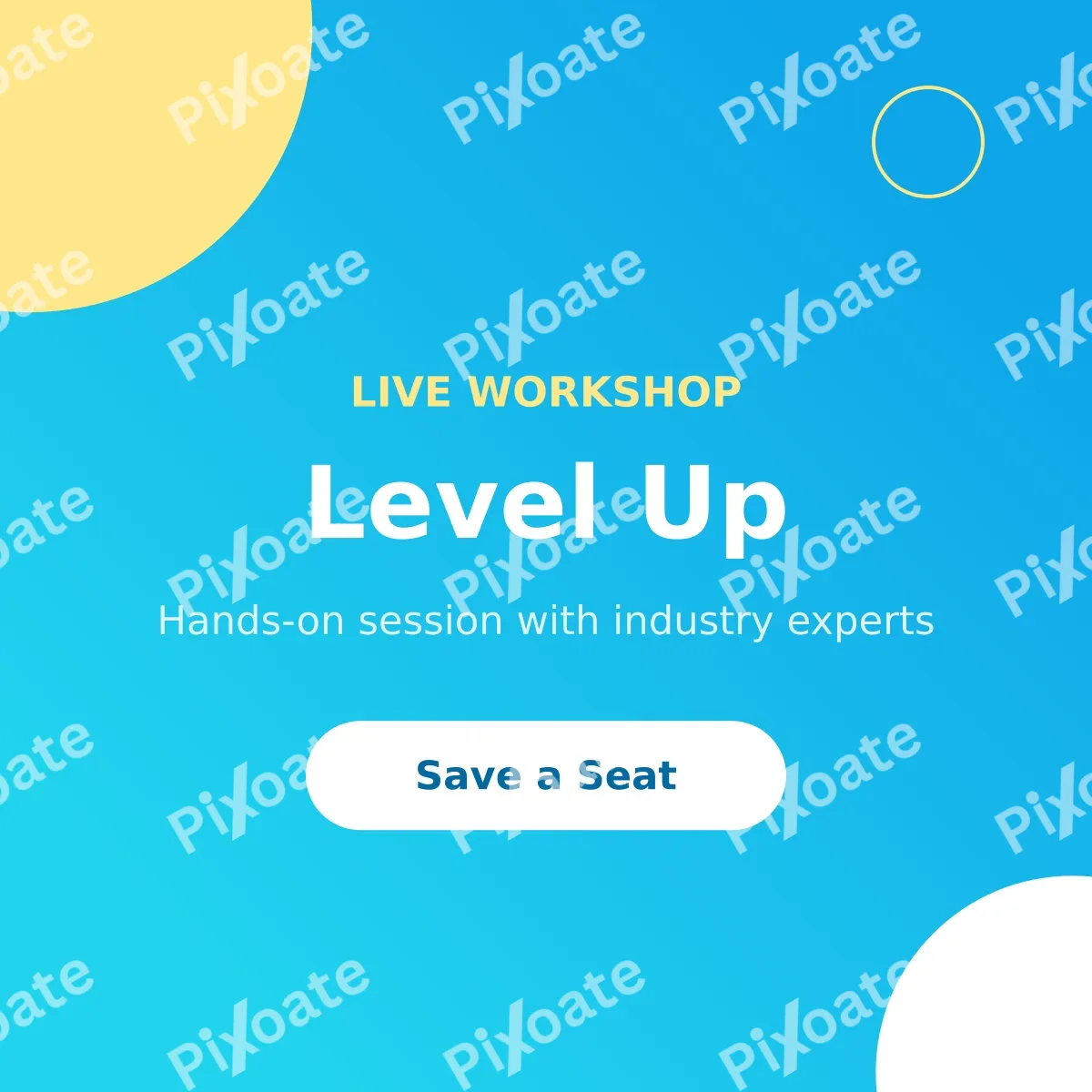 Workshop Promo Workshop Promo — editable blue business template, instagram post