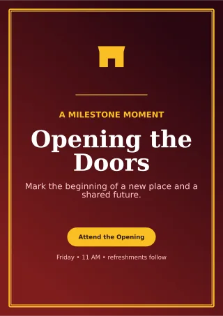 Luxe Ribbon Cutting Ceremony Poster — editable black ceremony template, a4 print