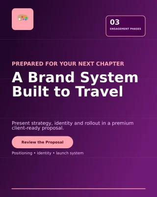 Ledger Brand Design Proposal Portfolio Cover — editable black creative studio template, instagram portrait