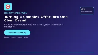 Ledger Design Case Study Project Deck — editable blue creative studio template, youtube thumbnail