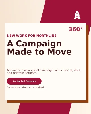 Monolith Creative Campaign Launch Portfolio Cover — editable white creative studio template, instagram portrait