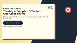 Monolith Design Case Study Project Deck — editable beige creative studio template, youtube thumbnail