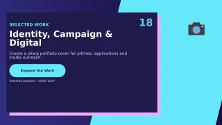 Monolith Graphic Design Portfolio Project Deck — editable blue creative studio template, youtube thumbnail
