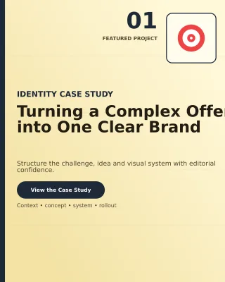 Precision Design Case Study Portfolio Cover — editable beige creative studio template, instagram portrait