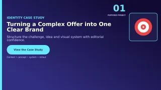 Precision Design Case Study Project Deck — editable blue creative studio template, youtube thumbnail