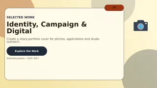 Prism Graphic Design Portfolio Project Deck — editable beige creative studio template, youtube thumbnail
