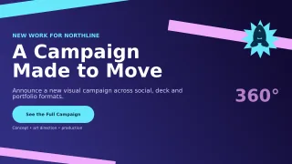 Signal Creative Campaign Launch Project Deck — editable blue creative studio template, youtube thumbnail