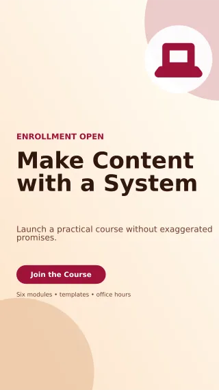 Aurora Creator Course Story — editable white creator template, story / reel