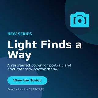 Aurora Photo Portfolio Square Post — editable black creator template, instagram post