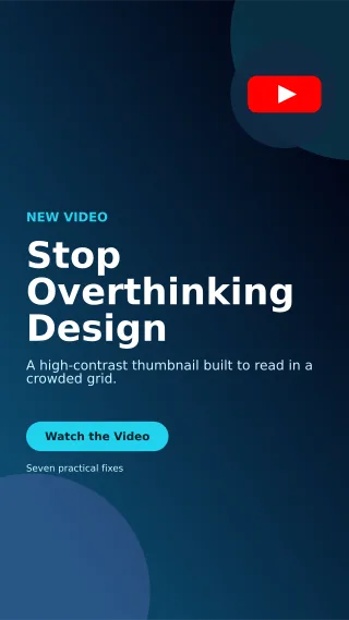 Aurora YouTube Thumbnail Story — editable black creator template, story / reel