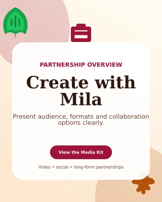 Botanical Creator Media Kit Portrait Post — editable white creator template, instagram portrait