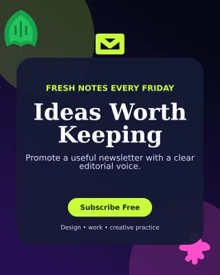 Botanical Creator Newsletter Portrait Post — editable black creator template, instagram portrait