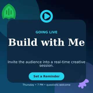 Botanical Livestream Announcement Square Post — editable black creator template, instagram post