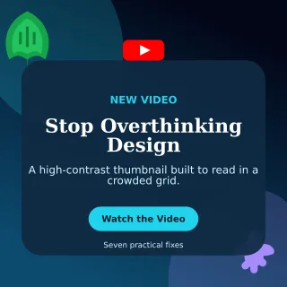 Botanical YouTube Thumbnail Square Post — editable black creator template, instagram post