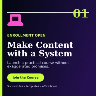 Editorial Creator Course Square Post — editable black creator template, instagram post