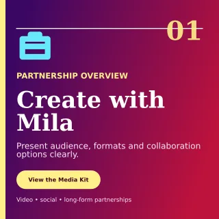 Editorial Creator Media Kit Square Post — editable purple creator template, instagram post