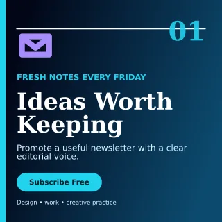 Editorial Creator Newsletter Square Post — editable black creator template, instagram post