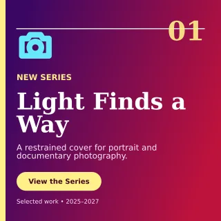Editorial Photo Portfolio Square Post — editable purple creator template, instagram post