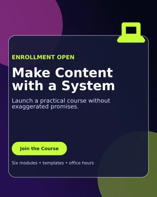 Glass Creator Course Portrait Post — editable black creator template, instagram portrait