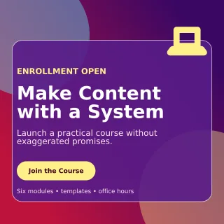 Glass Creator Course Square Post — editable purple creator template, instagram post